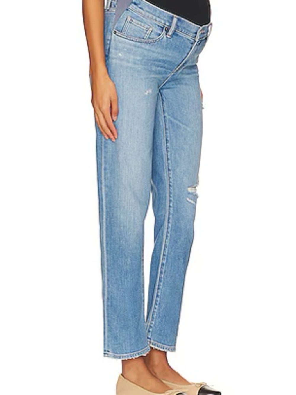 MATERNITY Hatch Classic Light Blue Straight-Leg Women's Jeans